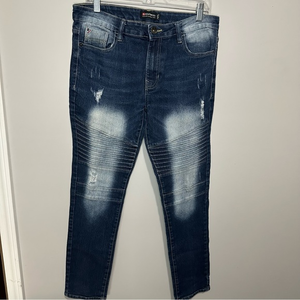 Men’s‎ Southpole Size 34x32 Distressed Skinny Blue Jeans
